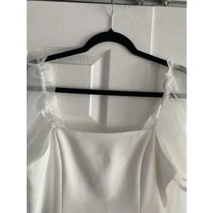 Amanda Uprichard Sheer Puff Sleeve Mini Dress Size M White‎ Bridal Rush Sorority thumbnail 3