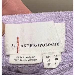 By Anthropologie Palazzo Utility Pants Cargo Wide Leg Lilac Purple Pull On Sz 10 thumbnail 11