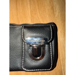 Victoria's Secret Black Pink Wristlet Wallet Y2K Buckle Pocket Zip Pouch. thumbnail 2