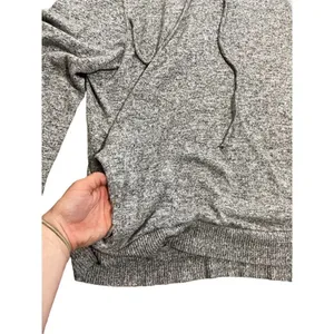 Anthropologie Saturday Sunday‎ womens Heathered gray pullover hoodie size Small thumbnail 4