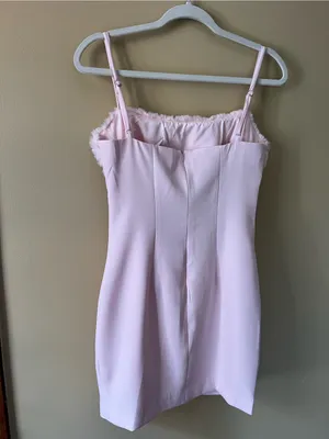 naked wardrobe Pink Faux Fur Bandeau Cutout Mini Dress thumbnail 8