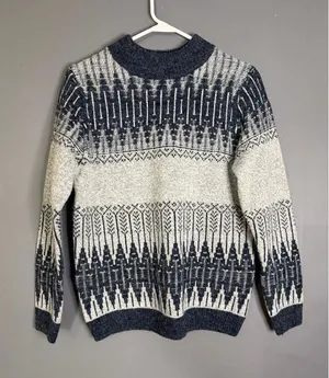 Eddie Bauer Wool Blend Fair Isle Pattern Sweater Women's Medium Vintage thumbnail 1