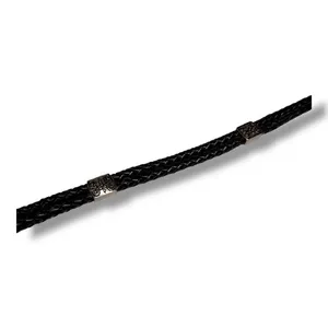 JG Hook Womens Black Braided Leather Belt Ornate Silver Buckle Accent Concho XL thumbnail 3