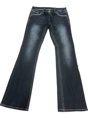 Grace in LA jeans detailed cross embroidery rhinestone embellishment pocket 31 thumbnail 1
