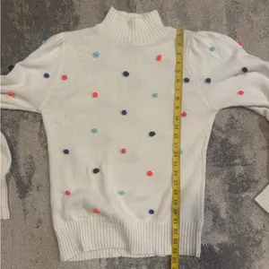 Women's Crown & Ivy Polka Dot Sweater - White with Multicolor Accents thumbnail 6
