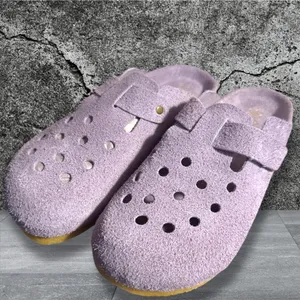 •NEW• BRANDBLACK Suede Clogs Slides Lavender Purple Men’s Size 8 thumbnail 1