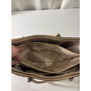 Guess Handbag Purse‎ Satchel Beige Tan 1981 Rope Handle Design Classic thumbnail 7