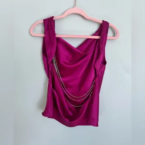 ASTR the Label Brisa Satin Cowl Neck Rhinestone Embellished top thumbnail 4