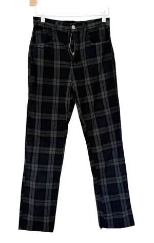 John Galt Green Blue Plaid Straight Leg Pants Sz XS/S thumbnail 1