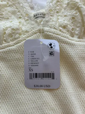 Free People Limon Ice Yellow Lace-Trim Tank thumbnail 3