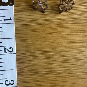 Boutique Sterling Silver Four Leaf Clover Stud Earrings | thumbnail 4