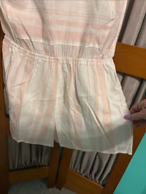 Tavik Pink and White Striped Romper Jumpsuit thumbnail 5