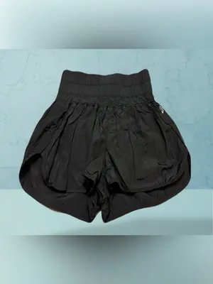 FP Movement by Free People Black Smocked-Waist Athletic Shorts SP thumbnail 3