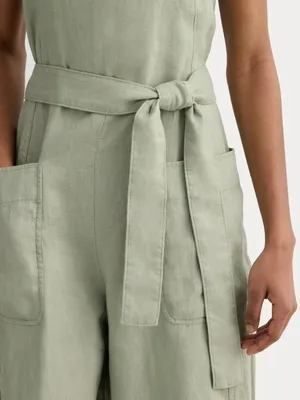 Everlane The Utility Coverall in Linen Seagrass Size 14 thumbnail 4