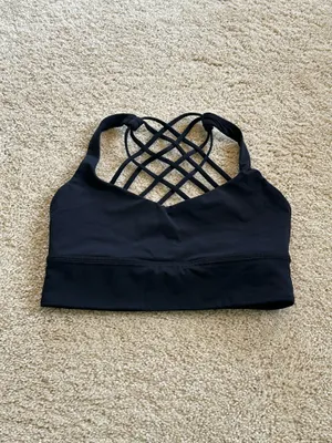 Lululemon Free to Be Bra Wild Long Line Black thumbnail 6