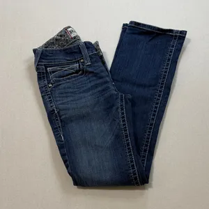Ariat Indigo Straight Leg Jeans with Embroidered Back Pockets thumbnail 9