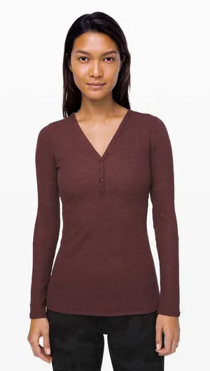 Lululemon Close Call Henley Long Sleeve thumbnail 1