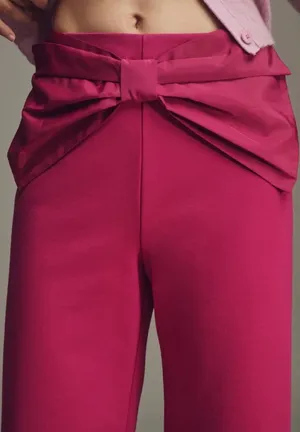 Anthropologie Maeve The Colette Bow-Waist Crop Wide-Leg Pants, Size 28 thumbnail 4