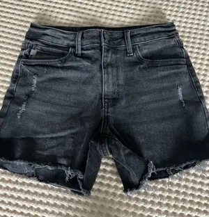 Just USA Black Distressed Denim Cutoff Shorts thumbnail 1