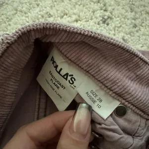 Rollas East Coast Flare Corduroy Jeans‎ Sz 28 in Pink thumbnail 4
