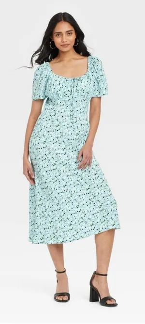a new day Light Blue Floral Maxi Dress thumbnail 1
