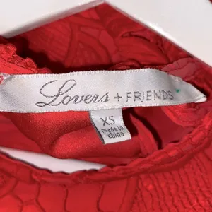 Lovers + friends Caspian red lace sleeveless party cocktail dress size xsmall thumbnail 10