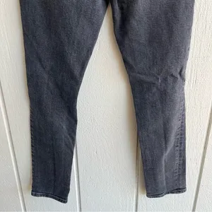 AGOLDE Nico High Rise Slim‎ Jeans in Cassette Distressed Black Wash Size 26 thumbnail 11