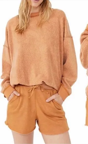 Nwt Free People Movement Drop It Low Short - Russet‎ Orange 5167 thumbnail 1