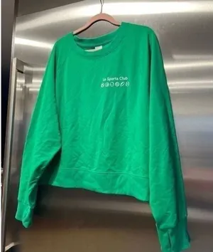 All in Motion Women's Green Le Sports Club SOFT‎ Sweatshirt Thumbholes Sz XXL thumbnail 1