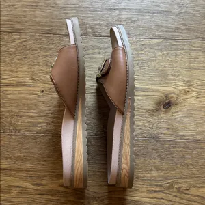 Dr. Scholl's Island Icon Shoes Tan Sandal Slip On Buckle Slide US Size 9 thumbnail 4