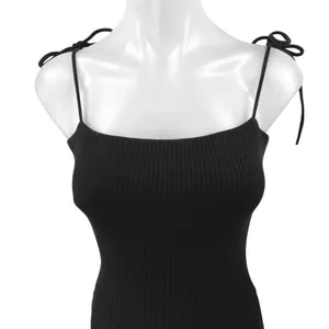 Princess Polly Black Rib Knit Sleeveless Cami Camisole Mini Sweater Tank Dress 4 thumbnail 3