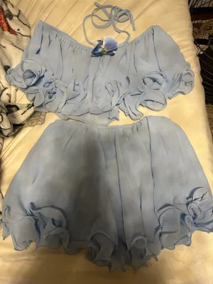 Two piece flowy set Blue Size M thumbnail 1