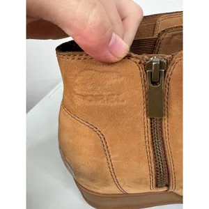 Sorel Brown Leather Wedge Ankle Boots Size‎ 10 thumbnail 7