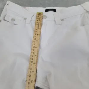 True Religion Jeans Women's 30 HALLE Mid Rise‎ Super Skinny White Denim thumbnail 5