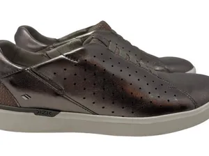 Kizik Miami Hands-Free Slip-On Sneaker Women's 8M Metallic Silver Leather Casual thumbnail 1