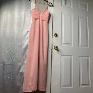 Bariano BHLDN Peach pleated maxi gown size XS bridesmaid wedding guest‎ summer thumbnail 5