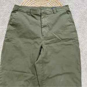 GAP Women’s Everyday Mid Rise Straight Up Khakis Pants in Army Jacket Green 10 thumbnail 5