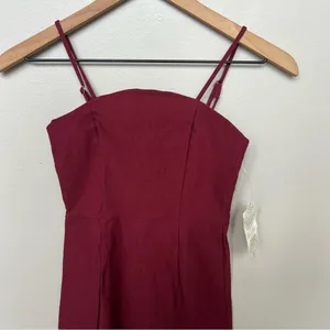 Altar’d State NWT Burgundy Spaghetti Strap Mini Dress Size XS thumbnail 3