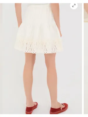 Tuckernuck Cream A-Line Skirt Adele Linen Ivory thumbnail 2