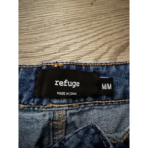 Refuge Dark Wash Denim Cargo Mini Skirt Utility Side Tie Y2K Streetwear Medium thumbnail 2