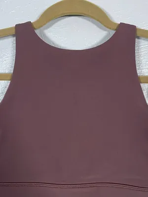 Lululemon Women 6 Mauve Pink Energy Bra High Neck Long Line Athleisure Workout thumbnail 4