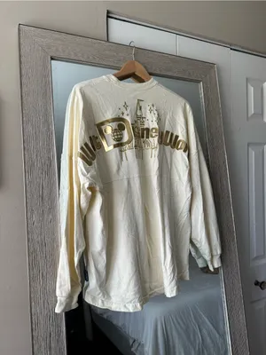 Spirit Jersey Walt Disney World Cream/Gold Long Sleeve Shirt Size Medium thumbnail 3
