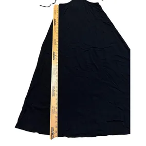 Shore Black Halter Cutout Maxi Dress Womens M Ecovera Vegan USA Resortwear Beach thumbnail 3