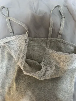 Hollister Lace Cami Y2K Trim grey thumbnail 2
