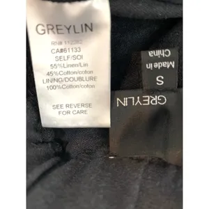 Greylin small Nana pleated linen cropped wide leg culottes P2 3401 thumbnail 2