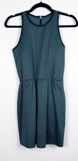 All In Motion Womens‎ Sleeveless Athletic Romper Dress Green Houndstooth Small thumbnail 1