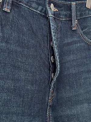 Old Navy Size 14 High-Rise Slouchy Straight Leg Denim Jeans Button Fly Closure thumbnail 3