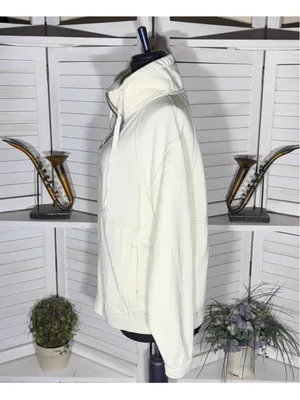 Urban outfitters Y2K oversized sweatshirt 1/2 zip cotton activewear grunge boho thumbnail 4