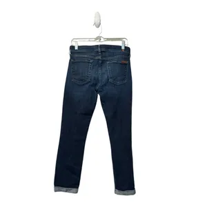 7 For All Mankind‎ Jeans Women’s 29 Blue The Skinny Crop Roll Stretch Preppy thumbnail 2
