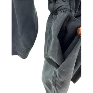 The Normal Brand Sueded Costa Romper S Black Lyocell Utility Drawstring Pocket M thumbnail 5